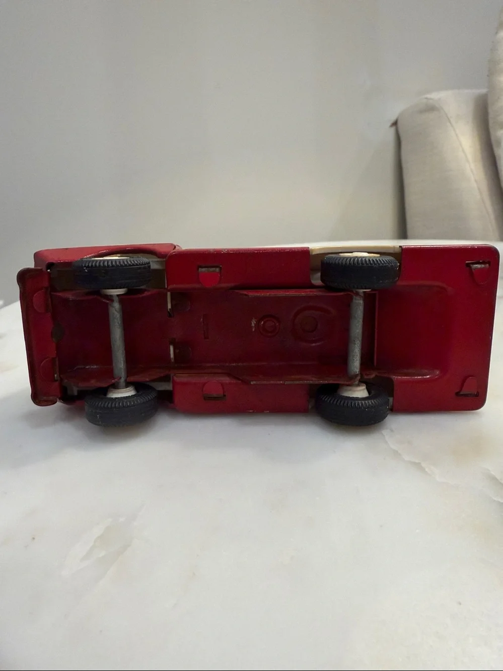 Vintage Tonka Fire Truck Pressed Steel Red Utility Truck Toy 1960s 1970s